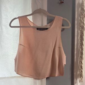 Reformation Pink Plaid Crop Top